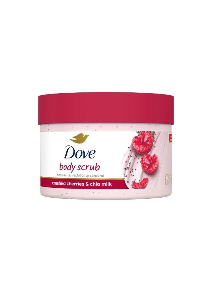 دوف مقشر الجسم دوف بالكرز المهروس وحليب الشيا مقشر لطيف للجسم لبشرة ناعمة ومغذية ومتألقة - Image 1